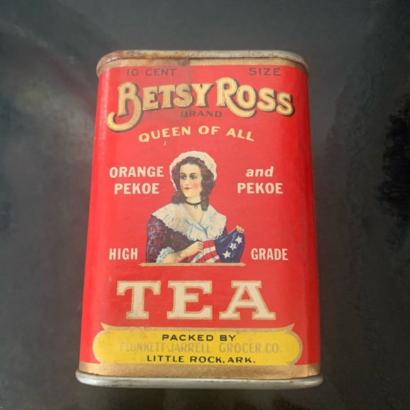 BETSY ROSS TEA TIN. 1930s - Picture 2 of 4